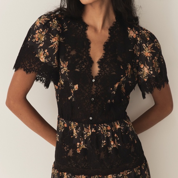 Doen Heirloom Graciella Dress in Foxglove Floral XS - Picture 3 of 7